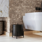 Suporte Papel Higiênico Com Lixeira De Banheiro Level Preto