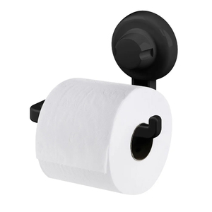 Foto de Suporte Papel Higiênico Com Ventosa Papeleira Preto Future