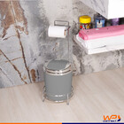 Suporte Papel Higiênico Cromado Piatina Com Lixeira 5 Litros