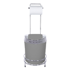 Suporte Papel Higiênico Cromado Piatina Com Lixeira 5 Litros