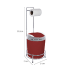 Suporte Papel Higiênico Cromado Piatina Com Lixeira 5 Litros
