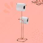 Suporte Papel Higiênico De Chão Rose Gold 1176rg