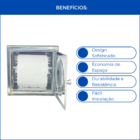 Suporte Papel Higiênico Papeleira Inox Embutir Banheiro