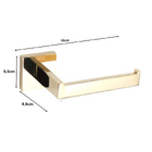 Suporte Papel Higienico Parede de Banheiro Aço Inox Dourado