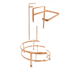 Suporte Papel Higiênico Rose Gold Piatina Com Lixeira 5 Litro