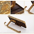 Suporte Papel Higiênico Vintage Bronze Com Apoio De Celular