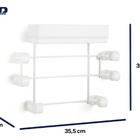Suporte Papel Toalha Filme Porta Tempero Grand Luxo Branco
