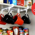 Suporte Para 06 Canecas Para Organizar Armários  Suporte De C