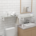 Suporte para 1 Prateleira Industrial de 60x20cm QIN1-6020B Brasforma Branco