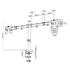 Suporte Para 2 Monitores 15 A 32 Base Morsa Ajuste De Altura