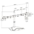 Suporte Para 2 Monitores Elg Giratório T1224n
