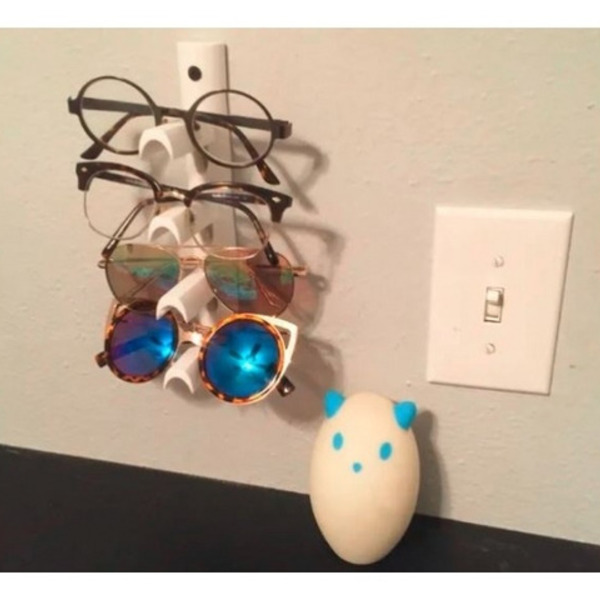 Suporte Para 4 Óculos De Parede Branco