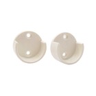 Suporte para Cabideiro Meia Cana de Encaixe Branco Acessórios para Móveis Sfor