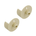 Suporte para Cabideiro Meia Cana Plástico Marfim 2 peças