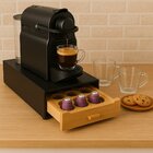 Suporte Para Cápsulas De Café De Bambu Preto Porta 40 Cápsula