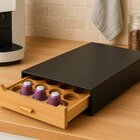 Suporte Para Cápsulas De Café De Bambu Preto Porta 40 Cápsula