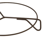 Suporte para Chão Fixo Ferro Redondo Angico 25x25cm Marrom