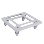Suporte para Chão Móvel com Rodízio Alumínio Quadrado 30x30cm Cinza