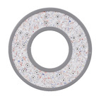 Suporte para Chão Móvel com Rodízio Alumínio/Reciclado Redondo 25x25cm Cinza