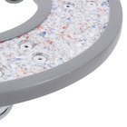 Suporte para Chão Móvel com Rodízio Alumínio/Reciclado Redondo 25x25cm Cinza