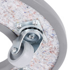 Suporte para Chão Móvel com Rodízio Alumínio/Reciclado Redondo 25x25cm Cinza