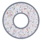 Suporte para Chão Móvel com Rodízio Alumínio/Reciclado Redondo 30x30cm Cinza