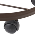 Suporte para Chão Móvel Ferro Redondo Single 4 Rodas 32cm Verde