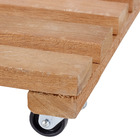 Suporte para Chão Móvel Madeira Quadrado 28x28cm Natural