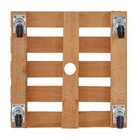 Suporte para Chão Móvel Madeira Quadrado 28x28cm Natural