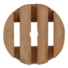 Suporte para Chão Móvel Madeira Redondo 22x22cm Natural