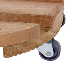 Suporte para Chão Móvel Madeira Redondo 22x22cm Natural