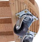 Suporte para Chão Móvel Madeira Redondo 22x22cm Natural