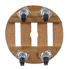 Suporte para Chão Móvel Madeira Redondo 22x22cm Natural