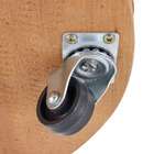 Suporte para Chão Móvel Madeira Redondo 34x34cm Natural