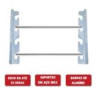 Suporte Para Churrasqueira Inox 50cm Para Grelhas E Espetos