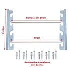 Suporte Para Churrasqueira Inox 60cm Para Grelhas E Espetos