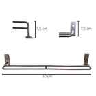 Suporte Para Espeto Grelha Churrasqueira  Aéreo 60cm Inox