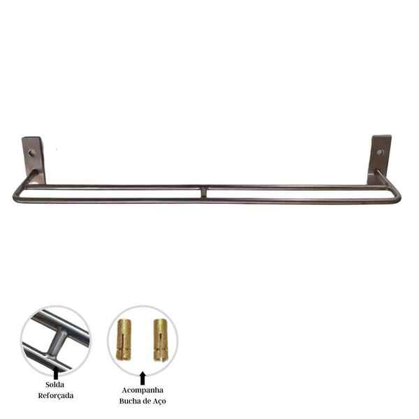 Suporte Para Espeto Grelha Churrasqueira  Aéreo 70cm Inox