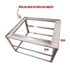 Suporte Para Espetos E Grelhas + 4 Espetos E Grelha 47x47cm