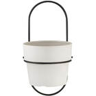 Suporte Para Floreira Suspensa Vertical Grafite Com Vaso De F