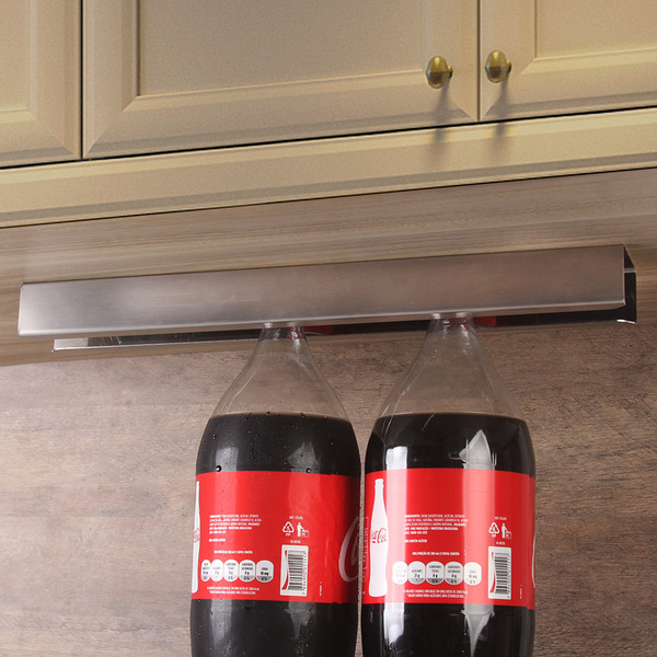 Suporte Para Garrafa Pet - Armário/geladeira - Inox Escovado