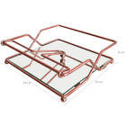 Suporte Para Guardanapo De Mesa Rose Gold Espelhado Porta Gua