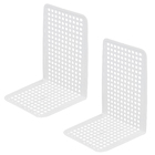 Suporte para Livros 2 Peças Metal Branco Oikos