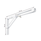 Suporte para Mesa Dobrável 30cm Aço Branco Bemfixa