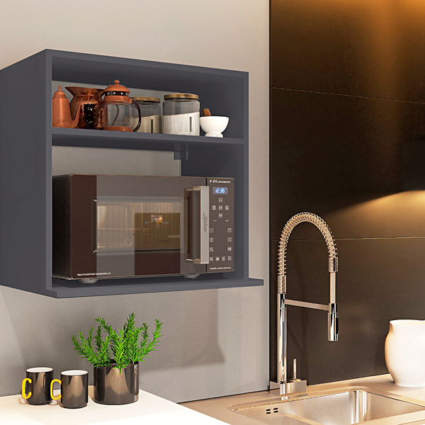 Suporte Para Microondas / Forno Elétrico / Cozinha / Cinza