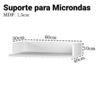 Suporte Para Microondas Impressora Forno Mdf Nicho 60x40 Bran