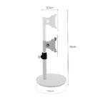 Suporte Para Monitor Altura Ajustável Regulagens Branco Aço -