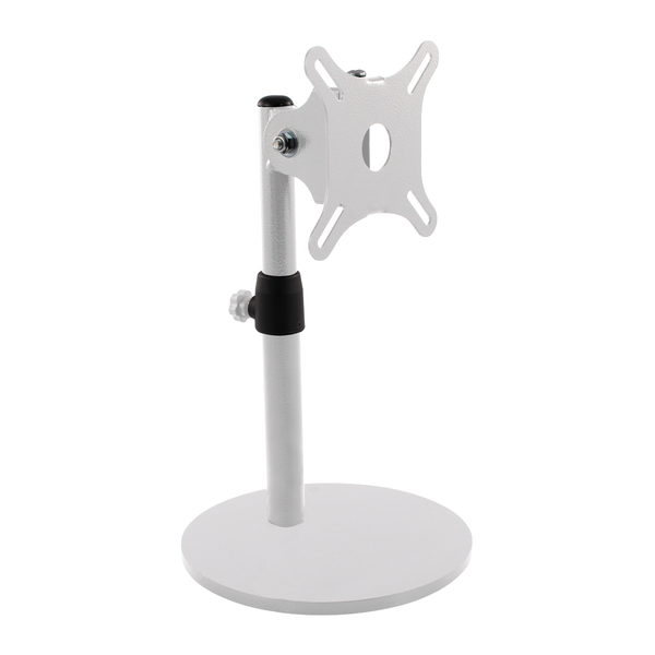 Suporte Para Monitor Altura Ajustável Regulagens Branco Aço -