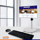 Suporte Para Monitor Altura Ajustável Regulagens Branco Aço -