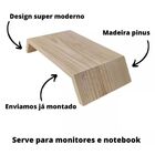 Suporte Para Monitor Tela Escritório Madeira Pinus Moveis